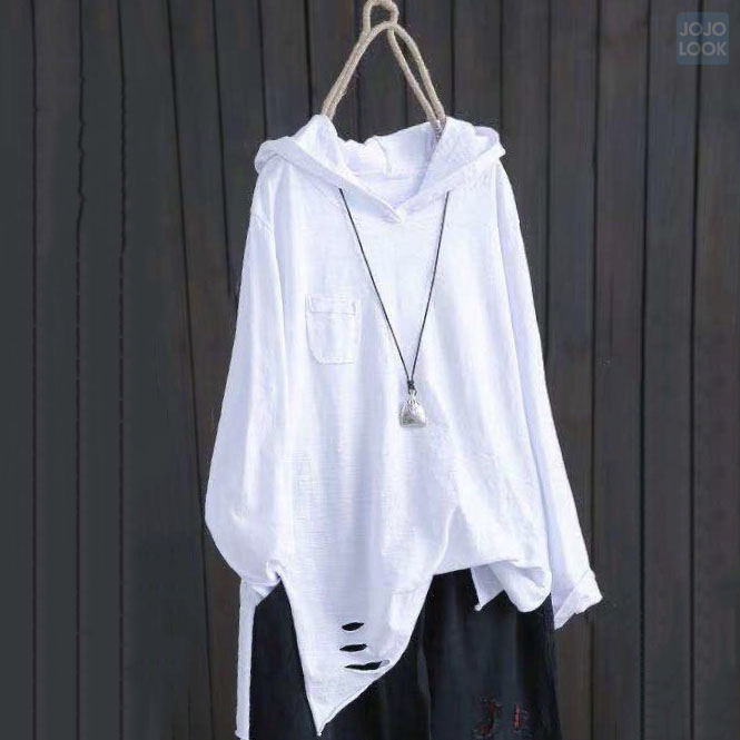 ホワイト/長袖